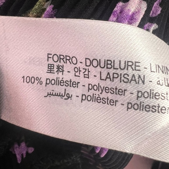 Zara Black and Purple Floral Ruffle Mini Dress - Picture 15 of 15